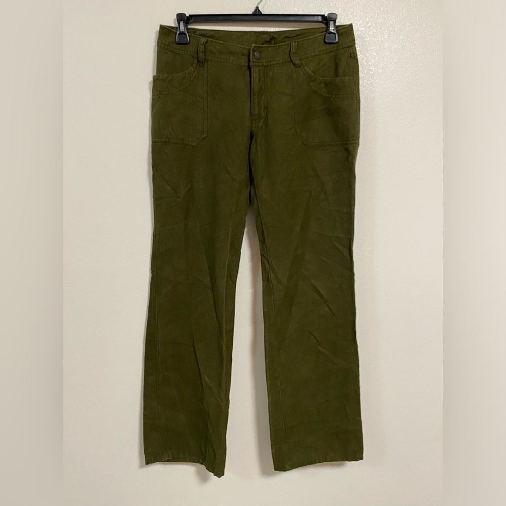 Patagonia Pants Women’s Size 8 Dark Olive Hemp Blend straight leg Pants Dark